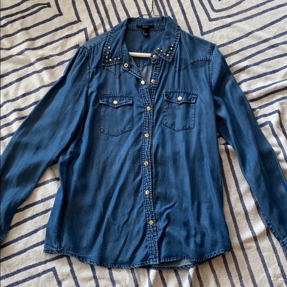 Forever 21 denim button down